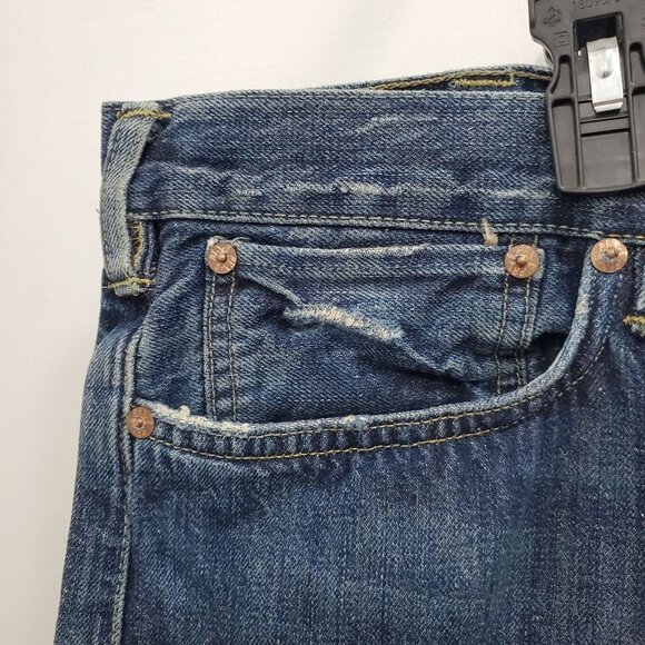 Polo Ralph Lauren Men's Big & Tall Vintage 750 Dark Straight Button Jeans 40x30 - Picture 2 of 9